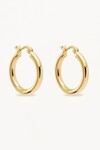 SUNRISE LARGE HOOPS (18K GOLD VERMEIL)