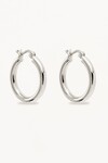 SUNRISE LARGE HOOPS (STERLING SILVER)