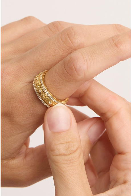 I AM ENOUGH SPINNING MEDITATION RING (GOLD)