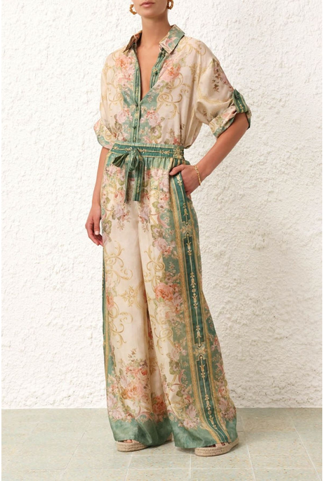 AUGUST RELAXED PANT (KHAKI FLORAL)