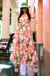 DIAMOND IN THE ROUCHE DRESS (WHITE FLORAL)