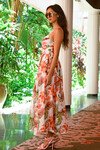 DIAMOND IN THE ROUCHE DRESS (WHITE FLORAL)