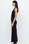 MIRA ASYM KNIT MAXI DRESS (BLACK)