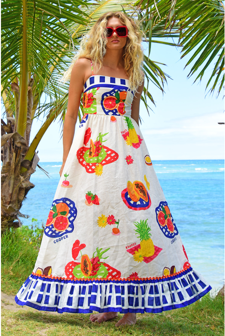 POSTCARDS FROM PORTOFINO DRESS (MULTI)