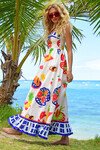 POSTCARDS FROM PORTOFINO DRESS (MULTI)