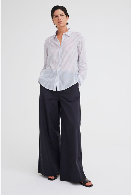 DYLAN SHIRT (NAVY/PALE BLUE PINSTRIPE)