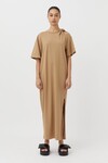 JUNO KNOT TEE DRESS (BURNT CARAMEL)