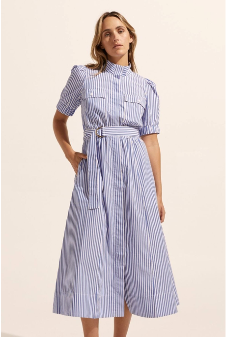 STARLING DRESS (COBOLT STRIPE)