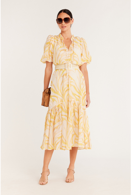 SUNRAY DRESS (YELLOW PRINT)