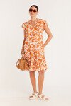 VALENCIA FRILL DRESS (ORANGE FLORAL)