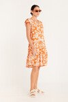 VALENCIA FRILL DRESS (ORANGE FLORAL)