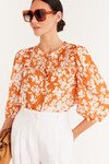 VALENCIA BLOUSE (ORANGE FLORAL)