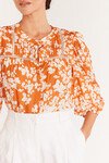 VALENCIA BLOUSE (ORANGE FLORAL)