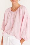 PURE LINEN BLOUSE (PINK)