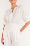 PURE LINEN BLOUSE (WHITE)