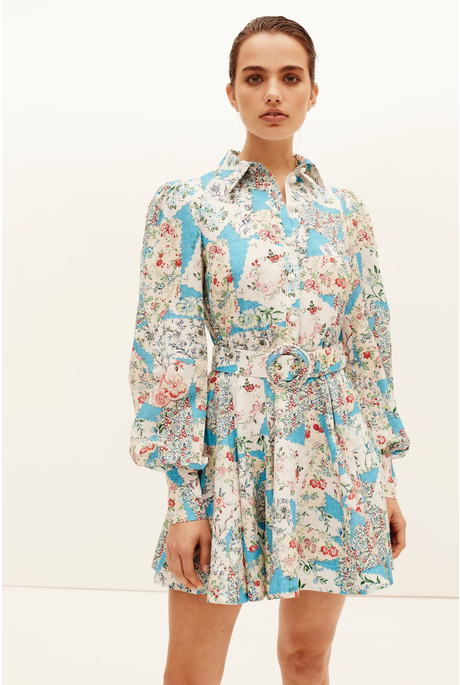 DIXIELAND GODET MINI DRESS (MULTI)
