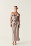 IMMERSION MAXI SKIRT (METALLIC OYSTER GRAY)