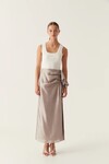 IMMERSION MAXI SKIRT (METALLIC OYSTER GRAY)