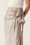 IMMERSION MAXI SKIRT (METALLIC OYSTER GRAY)