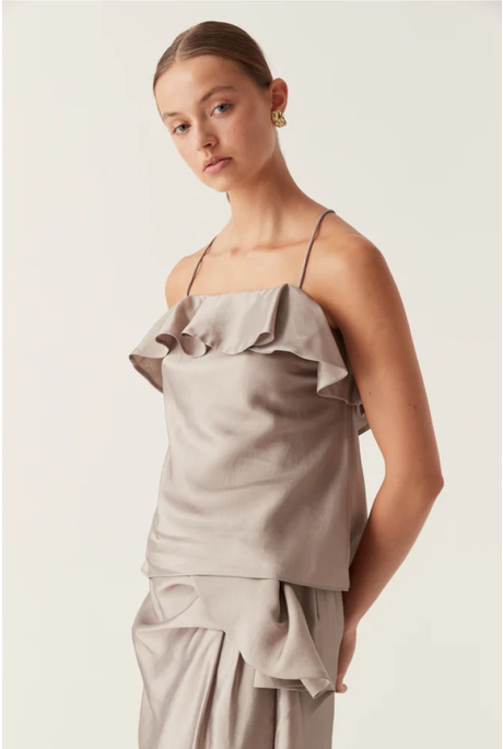 IMMERSION BIAS CAMISOLE (METALLIC OYSTER GRAY)