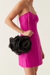 EVALIE ORGANZA RUFFLE BAG (BLACK)