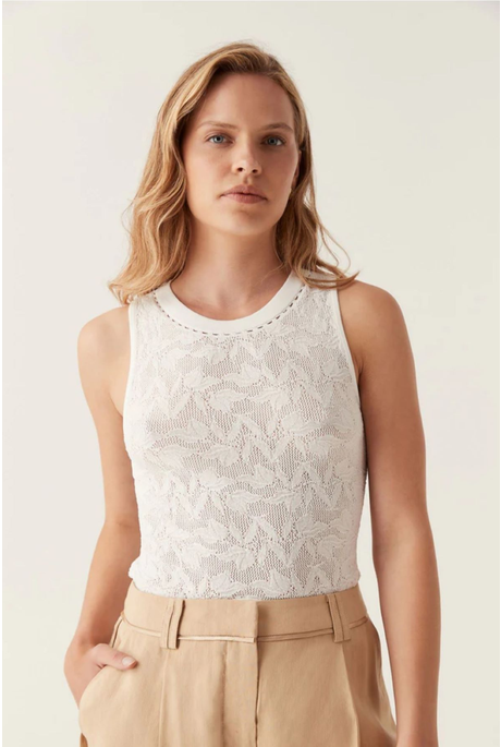 IRIE LACE KNIT TANK (IVORY)