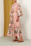 LEXI BILLOW LONG DRESS (PINK PALM)