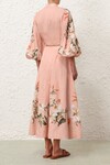 LEXI BILLOW LONG DRESS (PINK PALM)