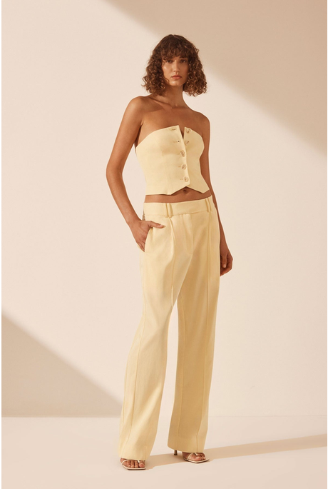 SARA LOW RISE SLOUCH PANT (LEMON)