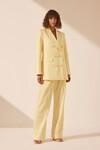 SARA PEAK LAPEL BLAZER (LEMON)