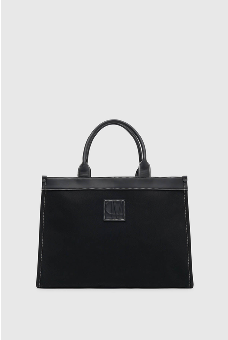 NORA SHOPPER TOTE (BLACK)