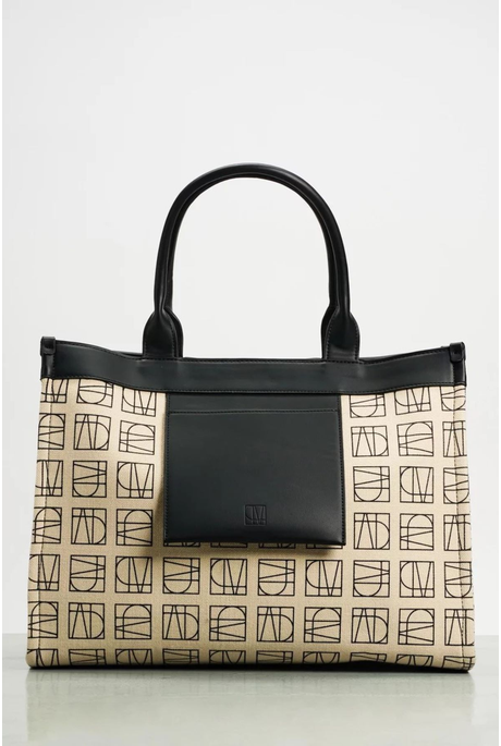 DENVER TOTE (BLACK/CREAM)