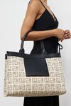 DENVER TOTE (BLACK/CREAM)