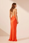 MIA CONTRAST SPLICED MAXI DRESS (RED/ORANGE/HIBISCUS)