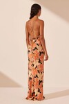 ROSA PLUNGED MAXI DRESS (CORAL/PINK/MULTI)