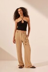 VENTO MID RISE PANT WITH BELT (SAND)