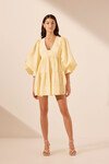 LIMON LONG SLEEVE MINI DRESS (LEMONDADE)