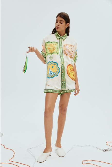 PORCELAIN SILK SHIRT (CREAM)