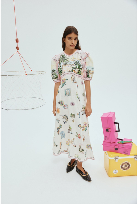 SUNSET MIDI DRESS (MULTI)