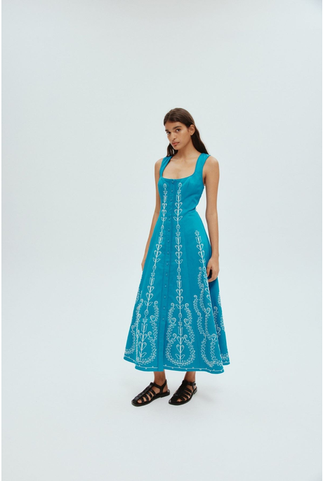 DONOVAN CORDED MIDI DRESS (SAPPHIRE)