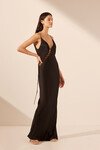 MIA LACE UP MAXI DRESS (BLACK)