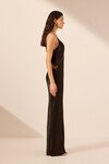 MIA LACE UP MAXI DRESS (BLACK)