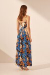 KARLA PANELLED BUSTIER MAXI DRESS (MULTI)