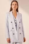 BRISA PEAK LAPEL BLAZER (ICE BLUE)