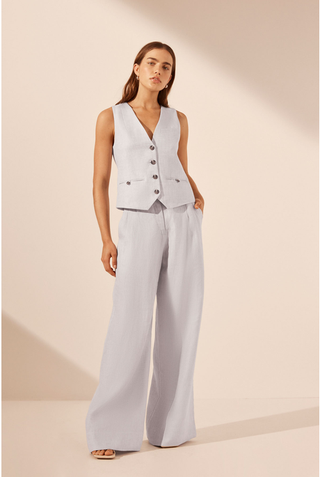 BRISA TAILORED WIDE LEG PANT (ICE BLUE)