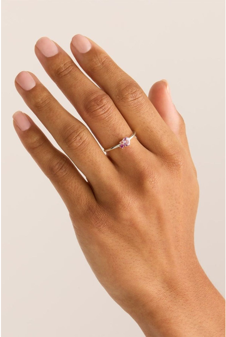 MAGIC OF US RING | OCTOBER (PINK TOURMALINE/STERLING SILVER)