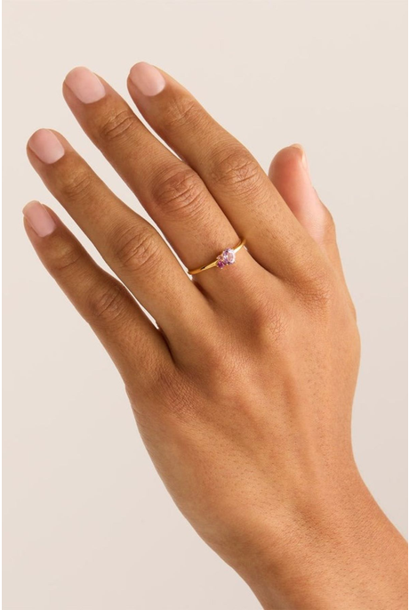 MAGIC OF US RING | OCTOBER (PINK TOURMALINE/18K GOLD VERMEIL)