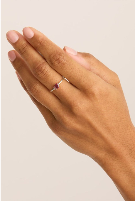 MAGIC OF US RING | JULY (RUBY/STERLING SILVER)