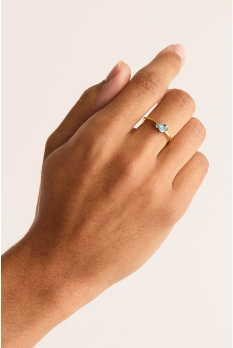 MAGIC OF US RING | MARCH (AQUAMARINE/18K GOLD VERMEIL)