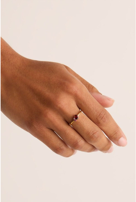 MAGIC OF US RING | JANUARY (GARNET/18K GOLD VERMEIL)